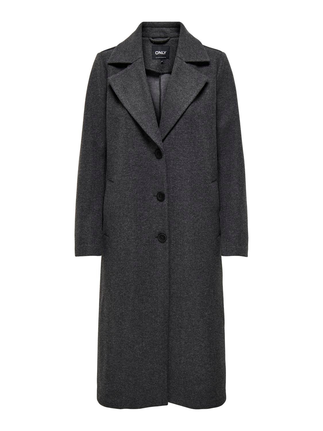 ONLEMMA Mantel Dark Grey Melange