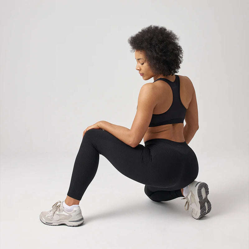 High Waist Leggings Seamless Taubenblau