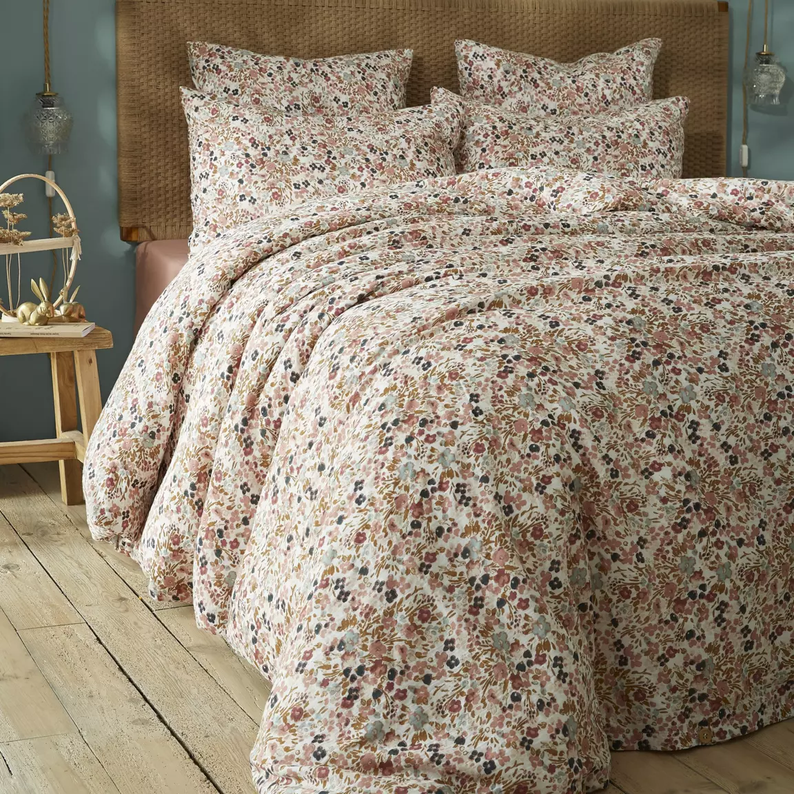 Taie d'oreiller carrée gaze de coton (60 x 60 cm) Constance Beige pampa