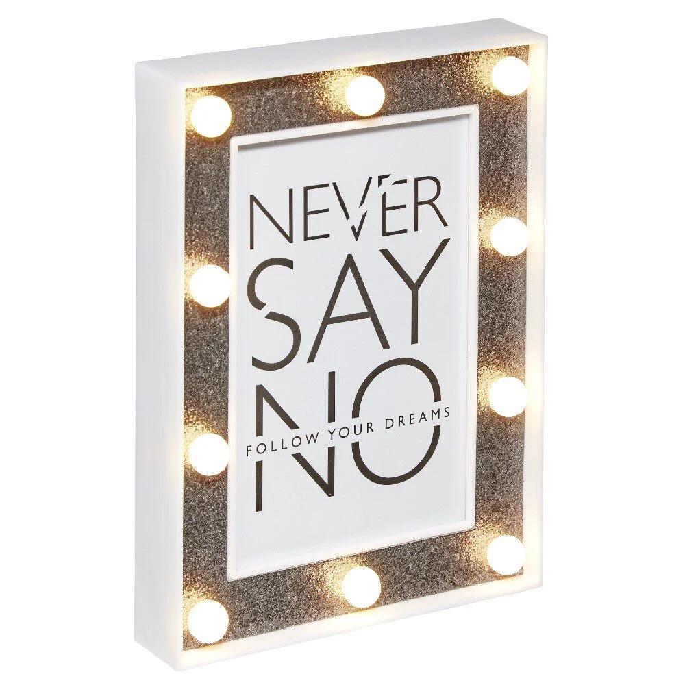 Porte photo pailleté 10 ampoules LED