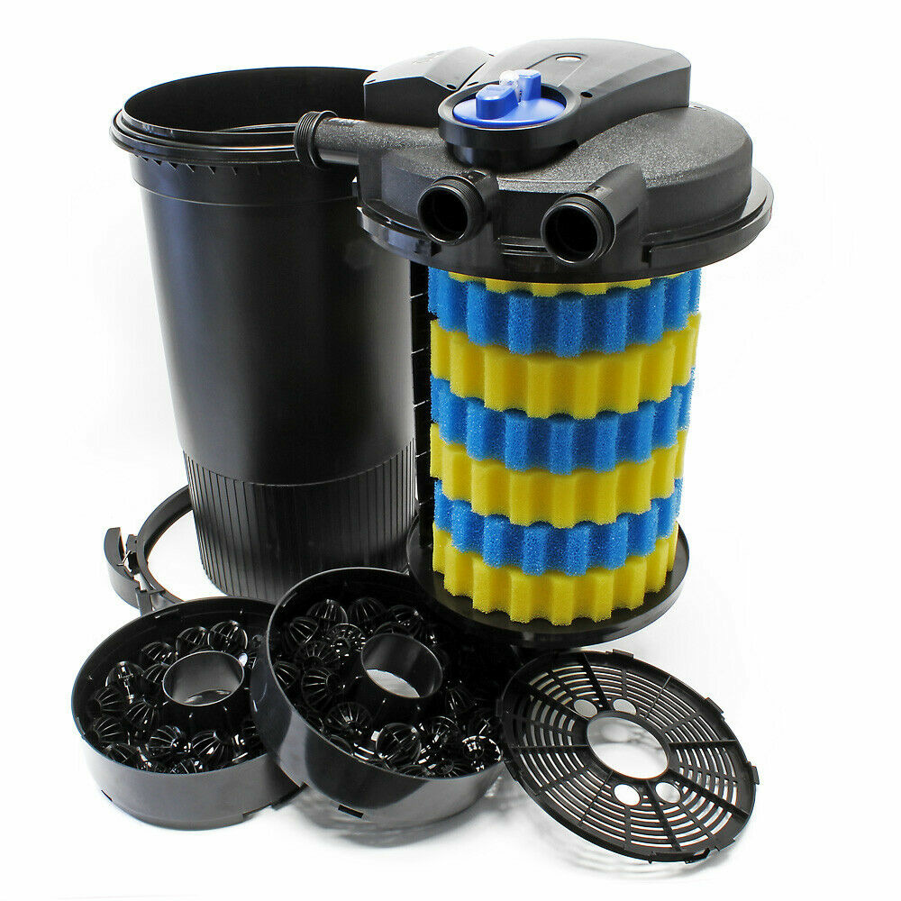 Kit de filtration set 30000 litres 18 watts uvc pompe 6000 l/h tuyau 5 m