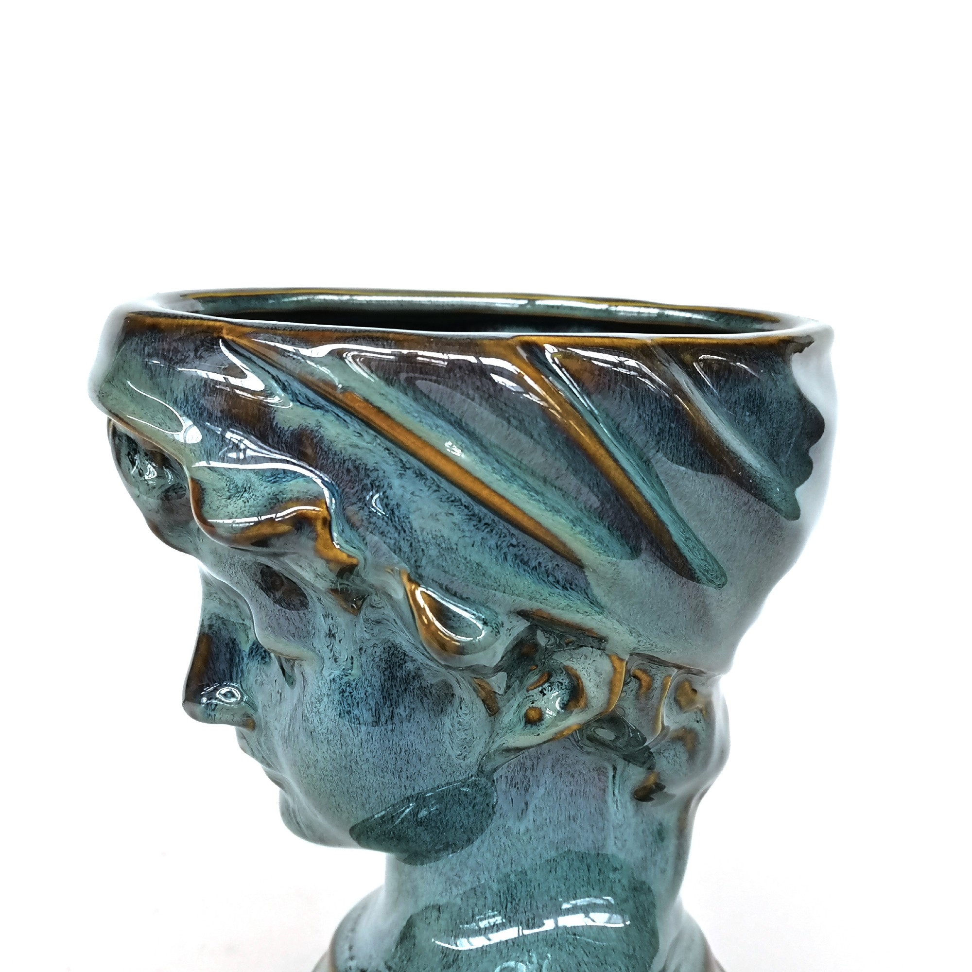 Keramikvase 'Joli Visage', L 15,8 cm, B 11,5 cm, H 24,5 cm von fischer's lagerhaus