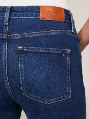 Calça jeans bootcut de cintura alta