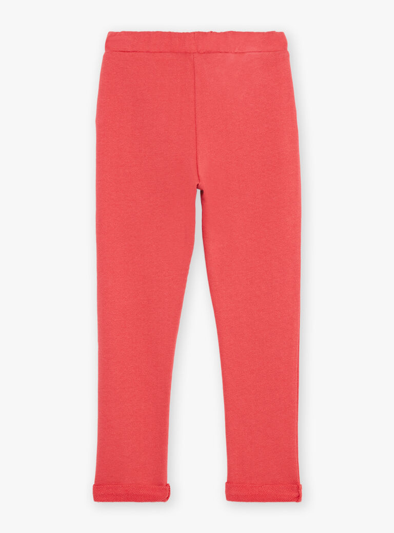 Jogging rouge à fleur