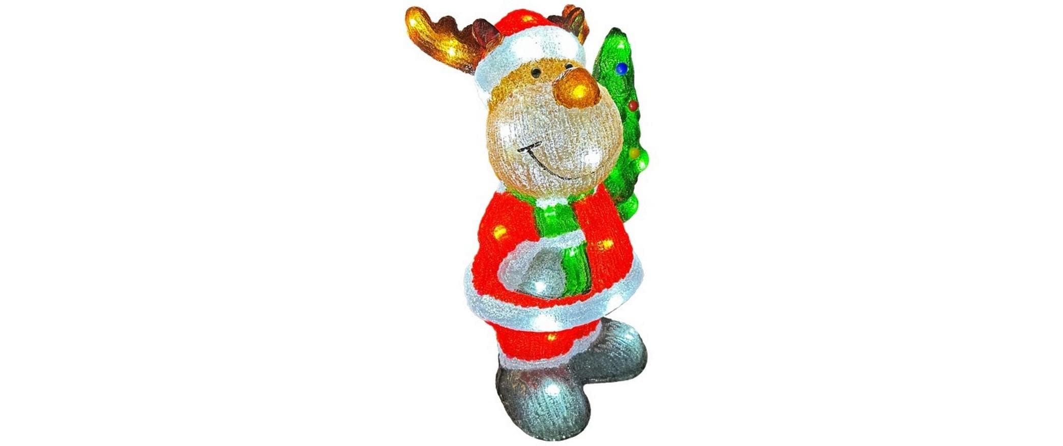 LED Outdoor Acryl Rentier 16 cm x 18 cm x 34 mLED-Figur