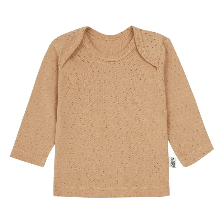 Poudre Organic T-shirt Ajouré Begonia | Camel