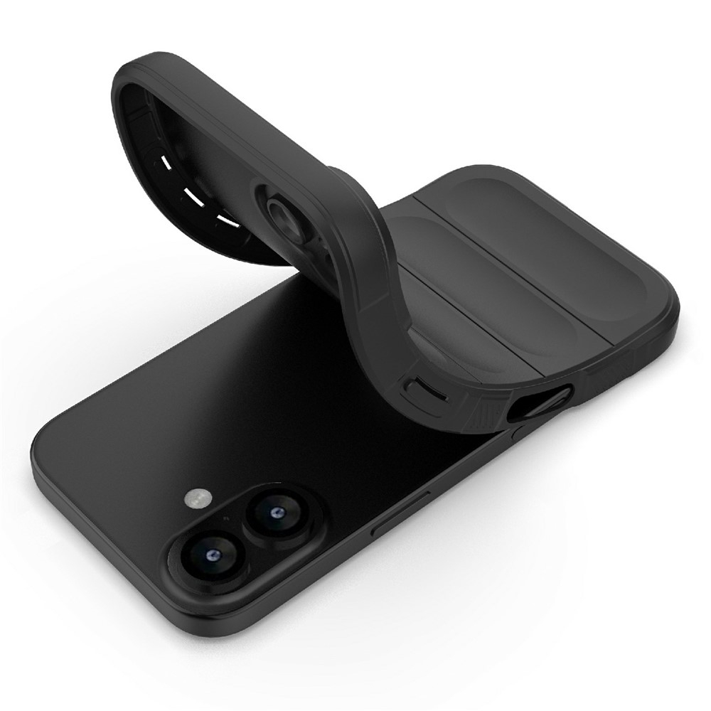 iPhone 17 Outdoor Gummi Schutzhülle Anti-Drop - Schwarz