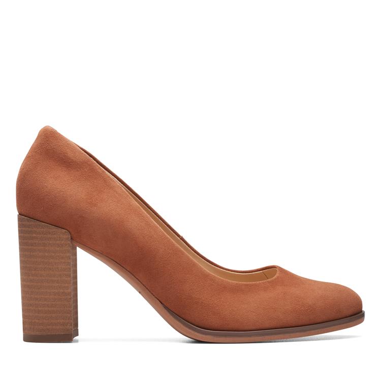 Clarks FREVA85 COURT caramel suede