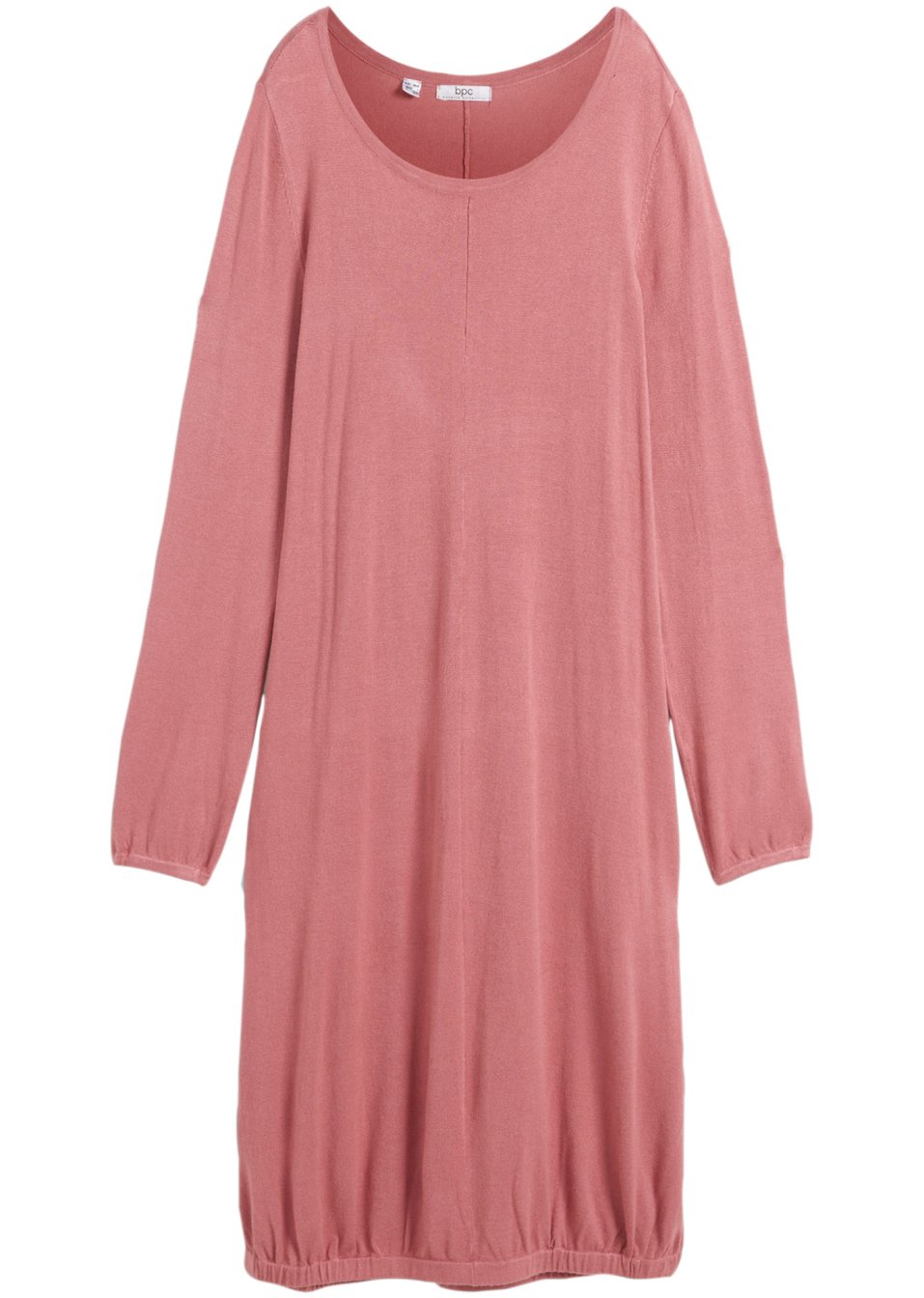 Robe en maille fine coupe ovoïde, longueur genou
