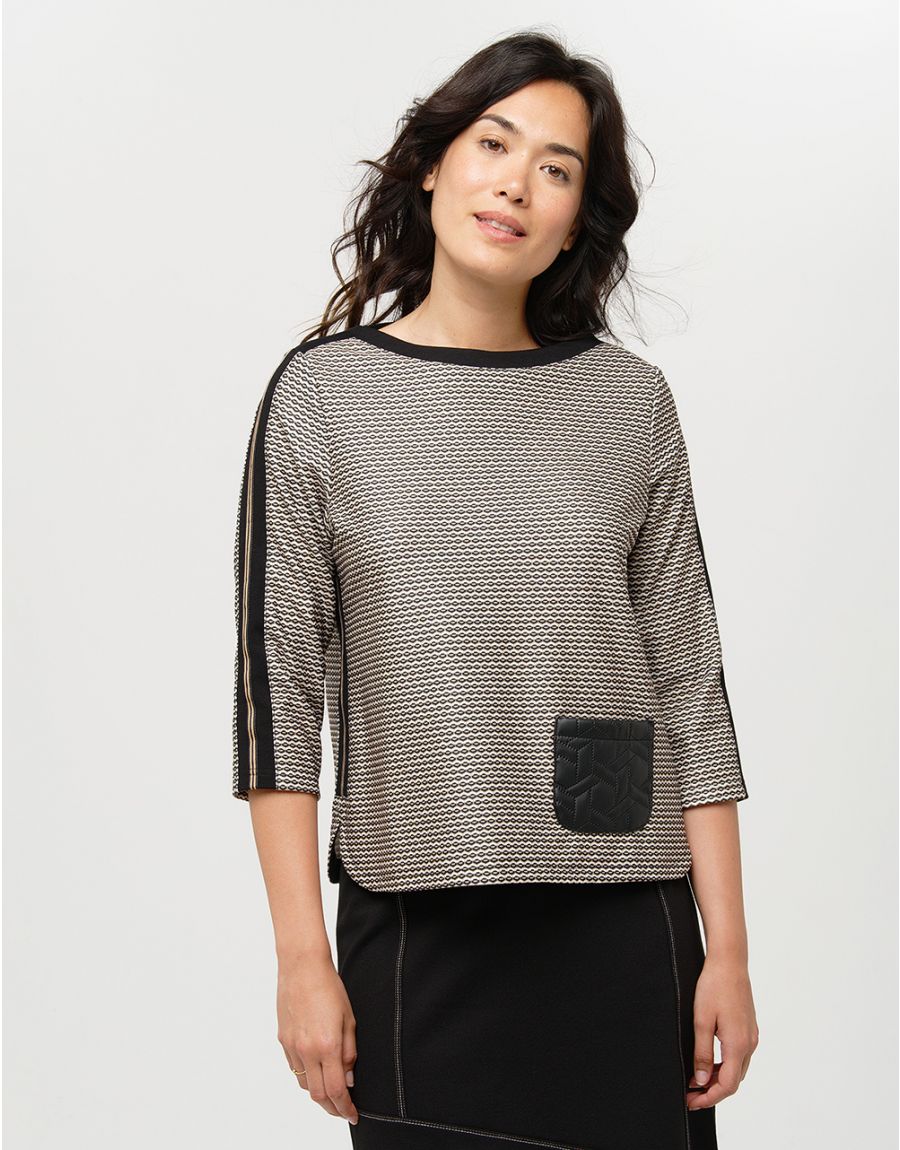 Top maille ample noir