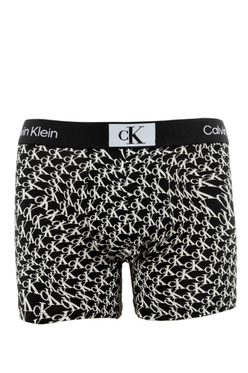 Calecons et slips calvin klein jeans trunk 3pk jgn blk grey hthr warped logo prt_blk
