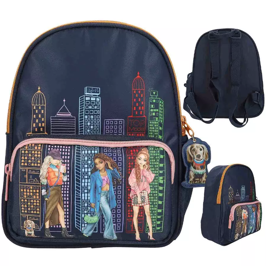 Depesche Rucksack CITY GIRLS TOPModel 11 x 22 x 28 cm dunkelblau