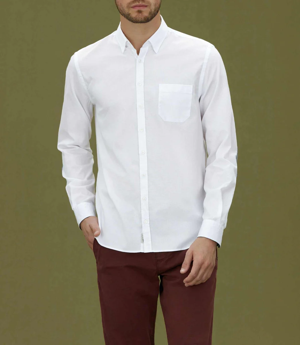 Chemise casual en coton blanc 