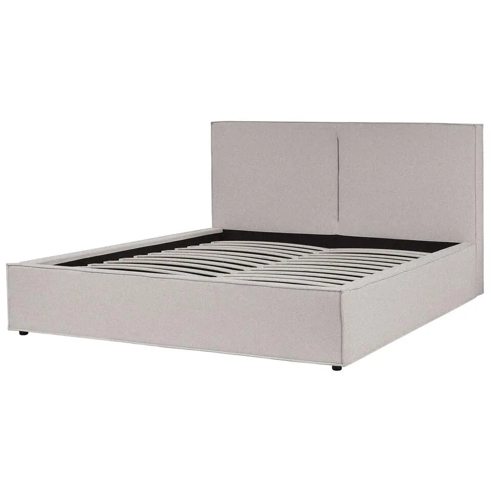 MOISSAC - Bed - Lichtgrijs - 180 x 200 cm - Polyester