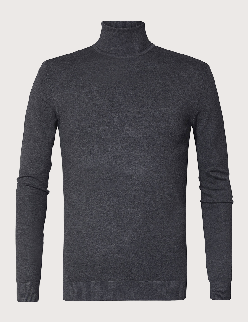 PETROL IND PULL COL ROULÉ HOMME ANTHRACITE