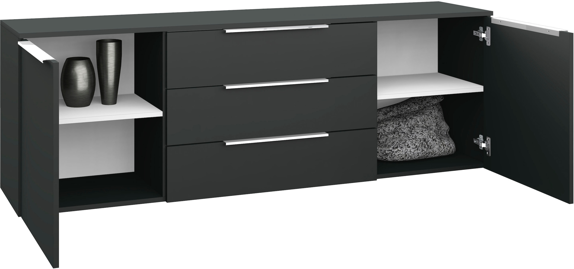 borchardt Möbel Sideboard »Oliva, hängend oder stehend mit Metallgriffen« Breite 166 oder 200cm, 2 Türen 3 Schubfächer