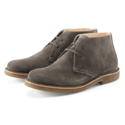 Herren-Schnürboot Velours, Grau