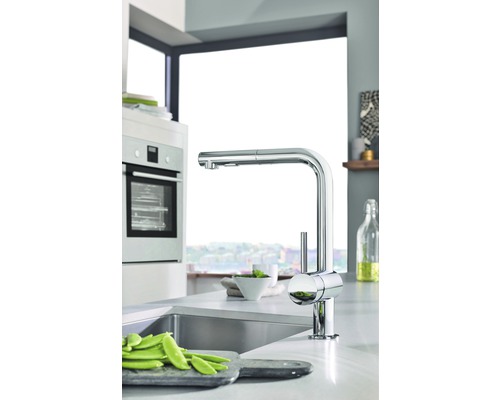 GROHE keukenkraan met handdouche MINTA chroom 30274000