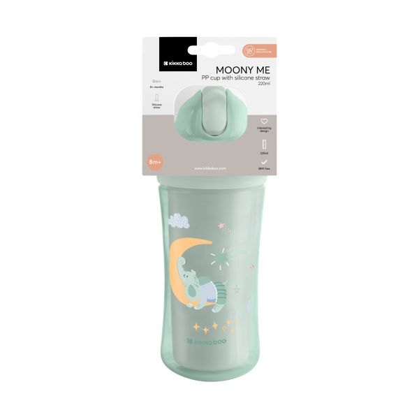 Kikkaboo Maan Beker Met Silicone Rietje - 220ml