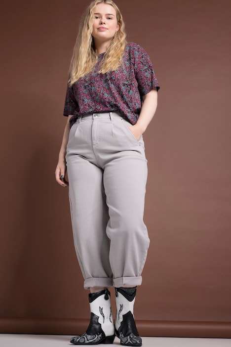 Ballon-Jeans, Wide Fit, Stretchdenim, 5-Pocket, Elastikbund