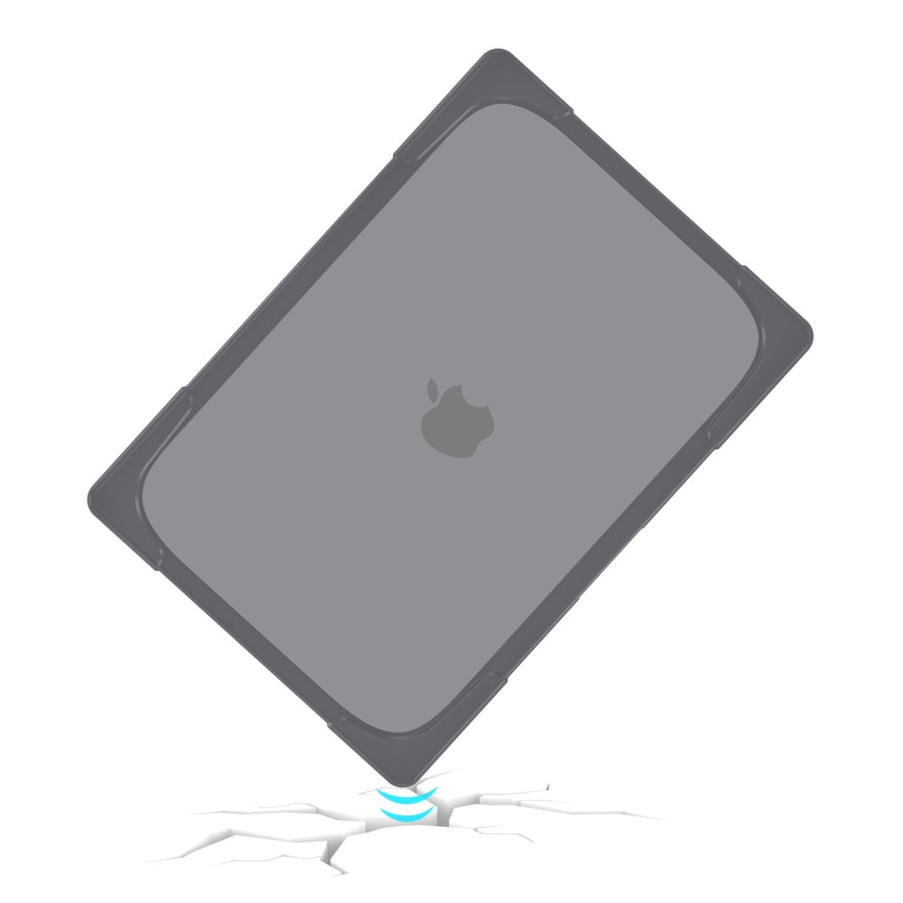 MacBook Pro 14'' (2025/2024/2023/2021) Hard Case Hülle Schutzabdeckung Stossschutz mit Standfuss - Grau