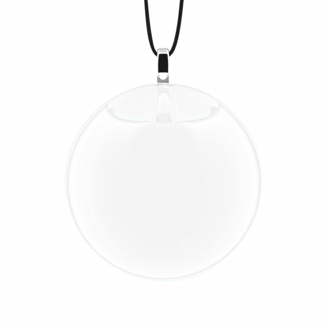 Pendentif en verre soufflé - Galet Mini Milk