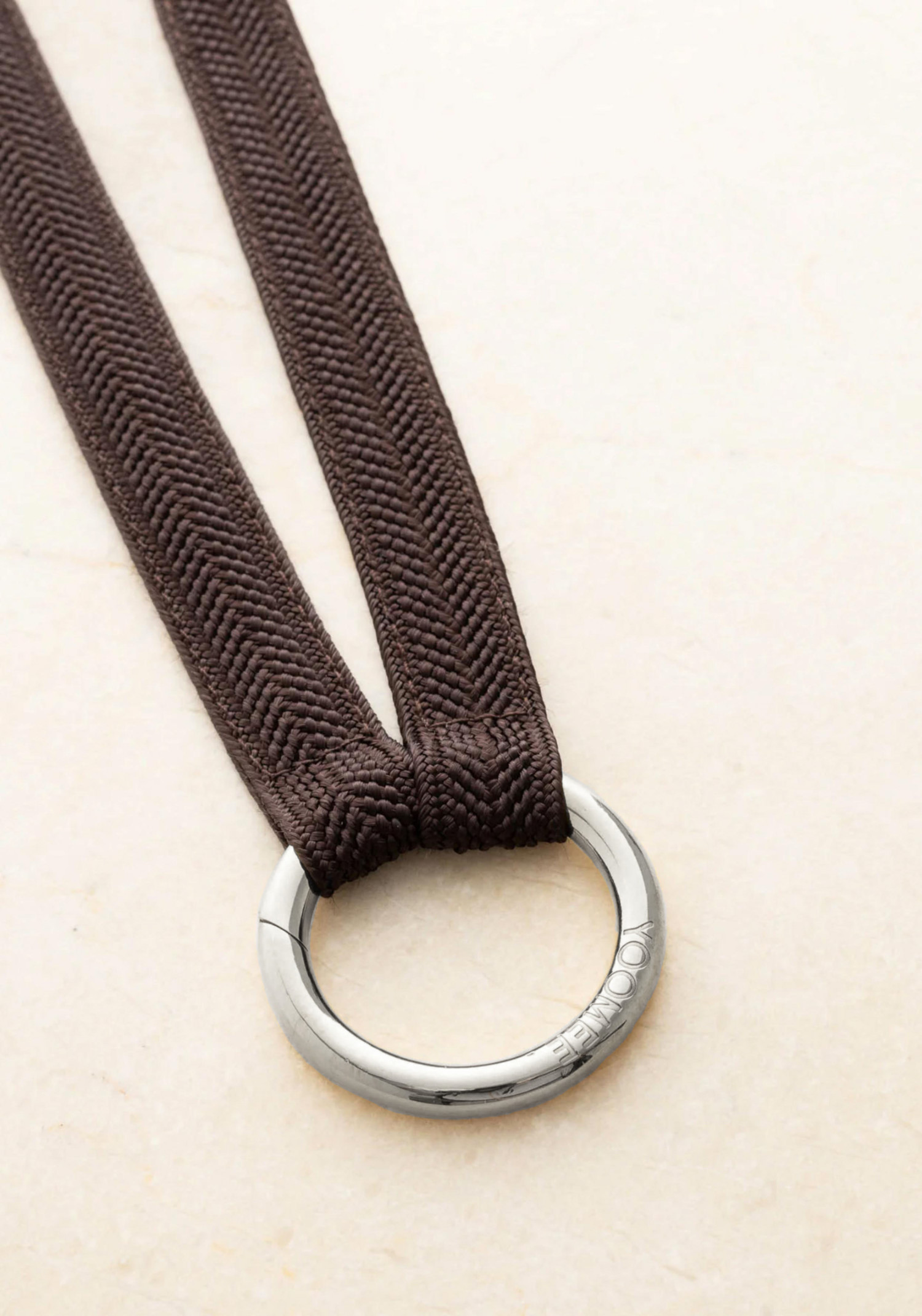 YOOMEE Schlüsselband Keychain Zahra Mocca Silver