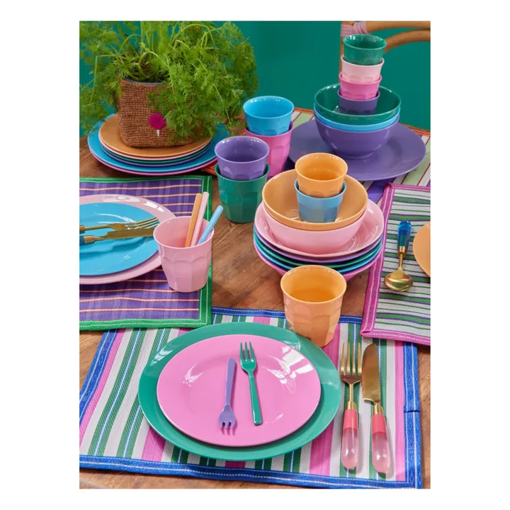 Rice Set de table rayé | Rose