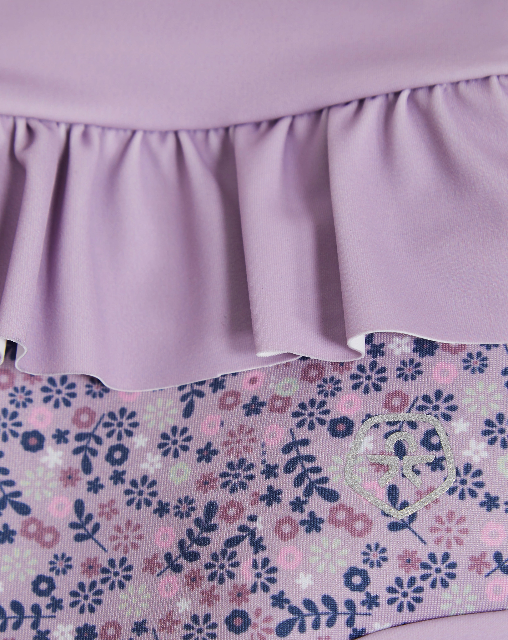 Windelbadehose SUMMER BLOSSOM mit Rüschen in lavender mist