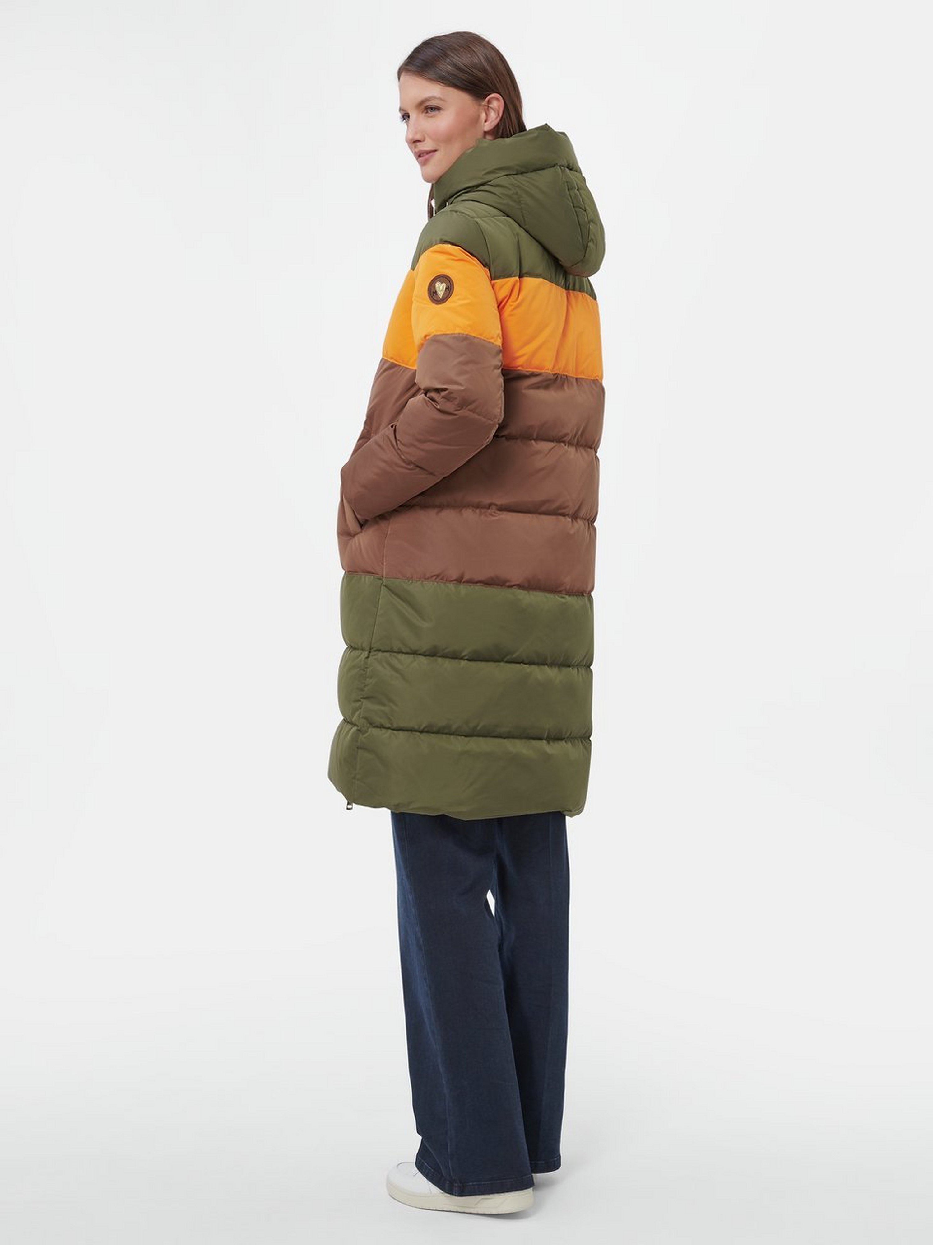 Steppjacke in Streifen-Muster