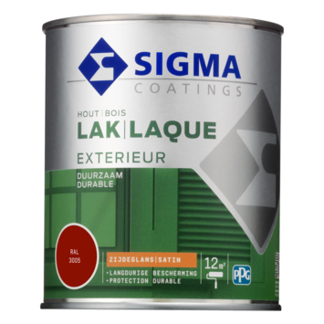 Sigma Exterieur buitenlak zijdeglans RAL 3005 wijnrood 750 ml