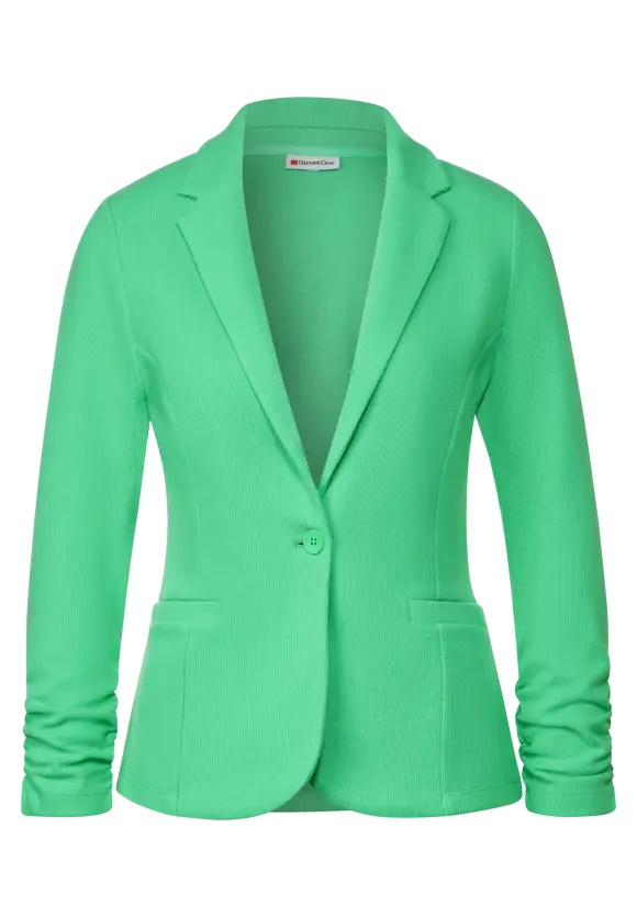 Basic Blazer mit Raffungen - soft grass green