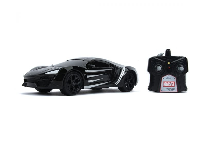 Jada Toys Lykan HyperSport Black Panther RTR, 1:16 Ferngesteuertes Auto im Marvel Black Panther Design