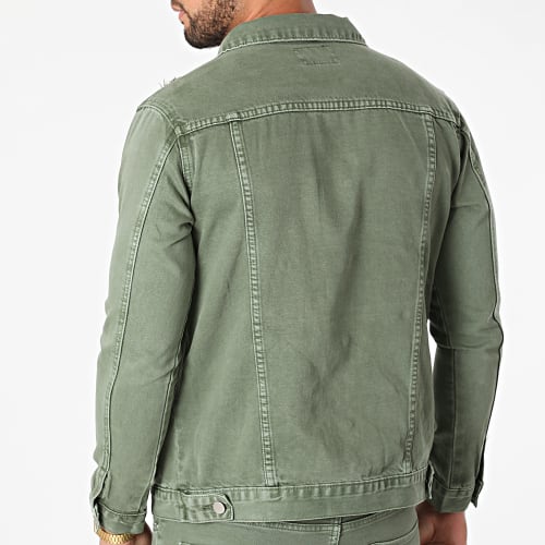 Ensemble Veste Et Jean Super Slim VJ318 Vert Kaki