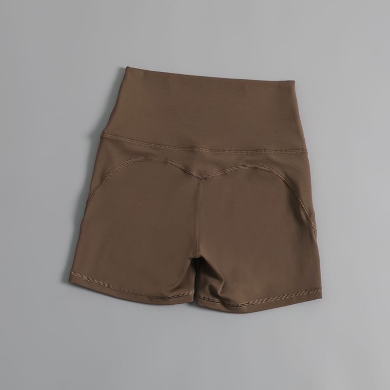 Claduodoe - Hoge taille effen yogashorts