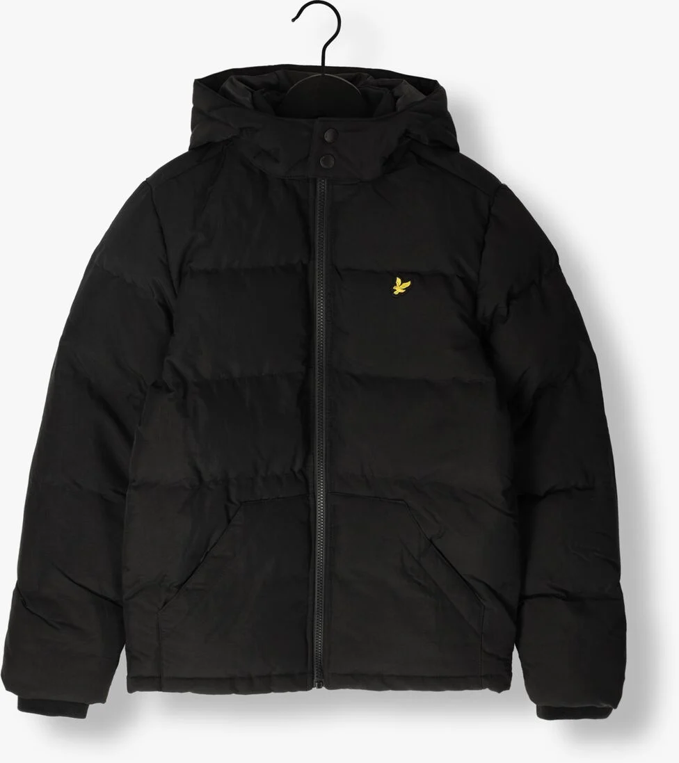LYLE & SCOTT zwarte lyle & scott gewatteerde jas patch pocket puffer