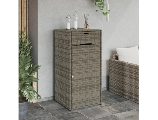VIDAXL - Armoire de jardin Armoire de rangement de jardin gris 55x55x111 cm résine tres...