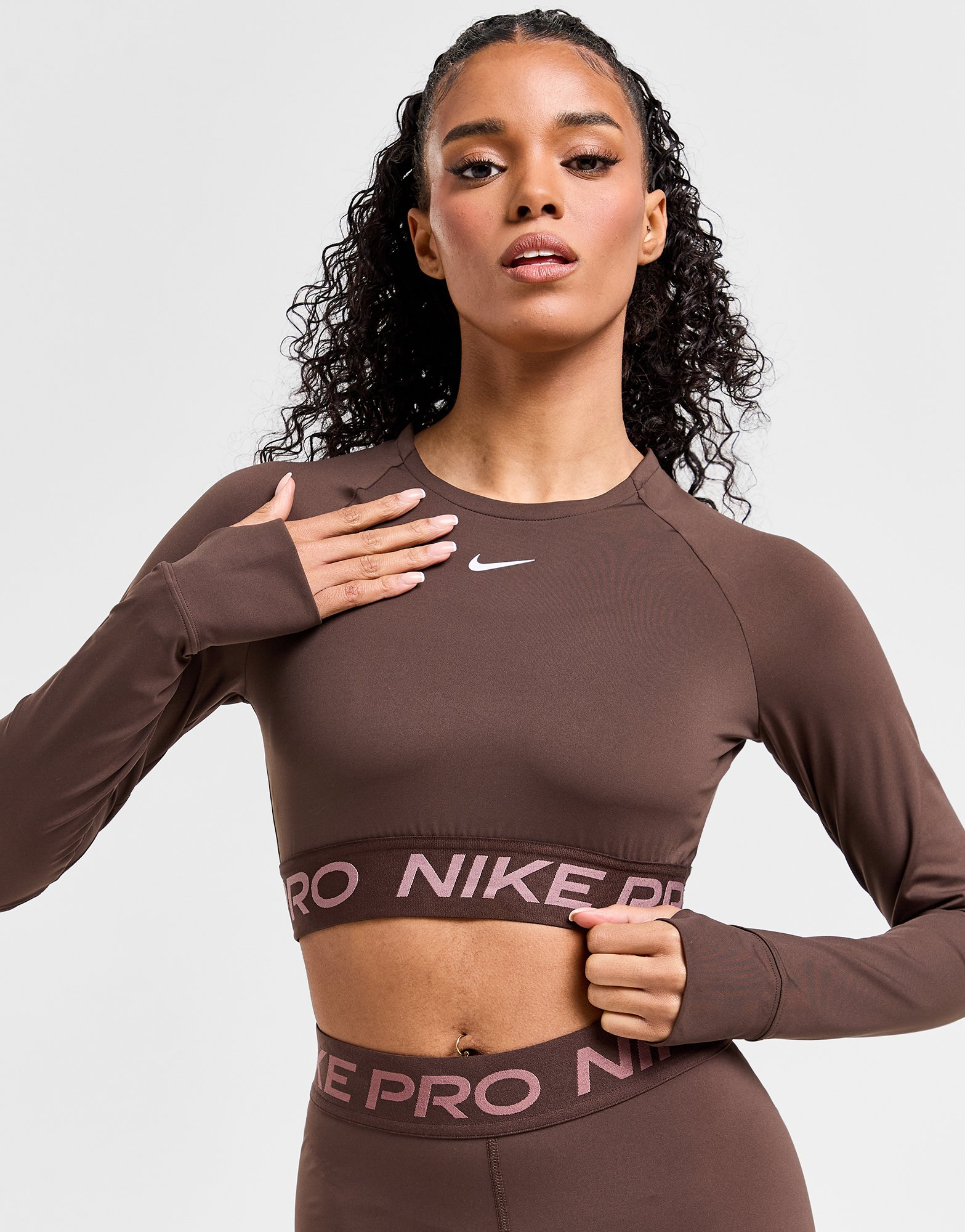 Nike Training Pro Long Sleeve Crop Top