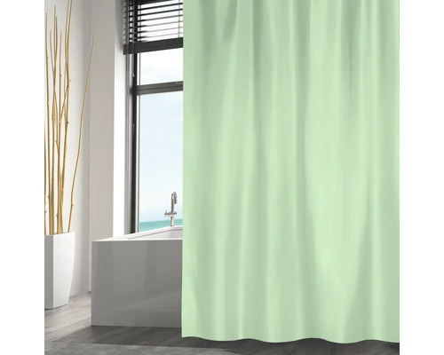 MSV Anti-schimmel textiel douchegordijn, 180 x 200 cm, groen, 149225