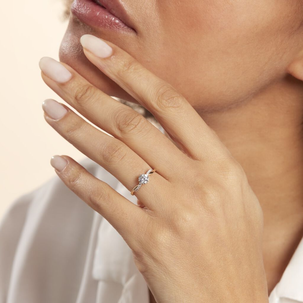 Bague Filipa Or Bicolore Oxyde De Zirconium