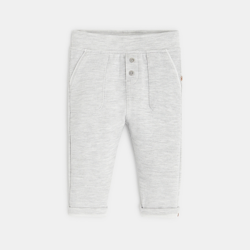 Pantalon coton fantaisie gris bébé garçon