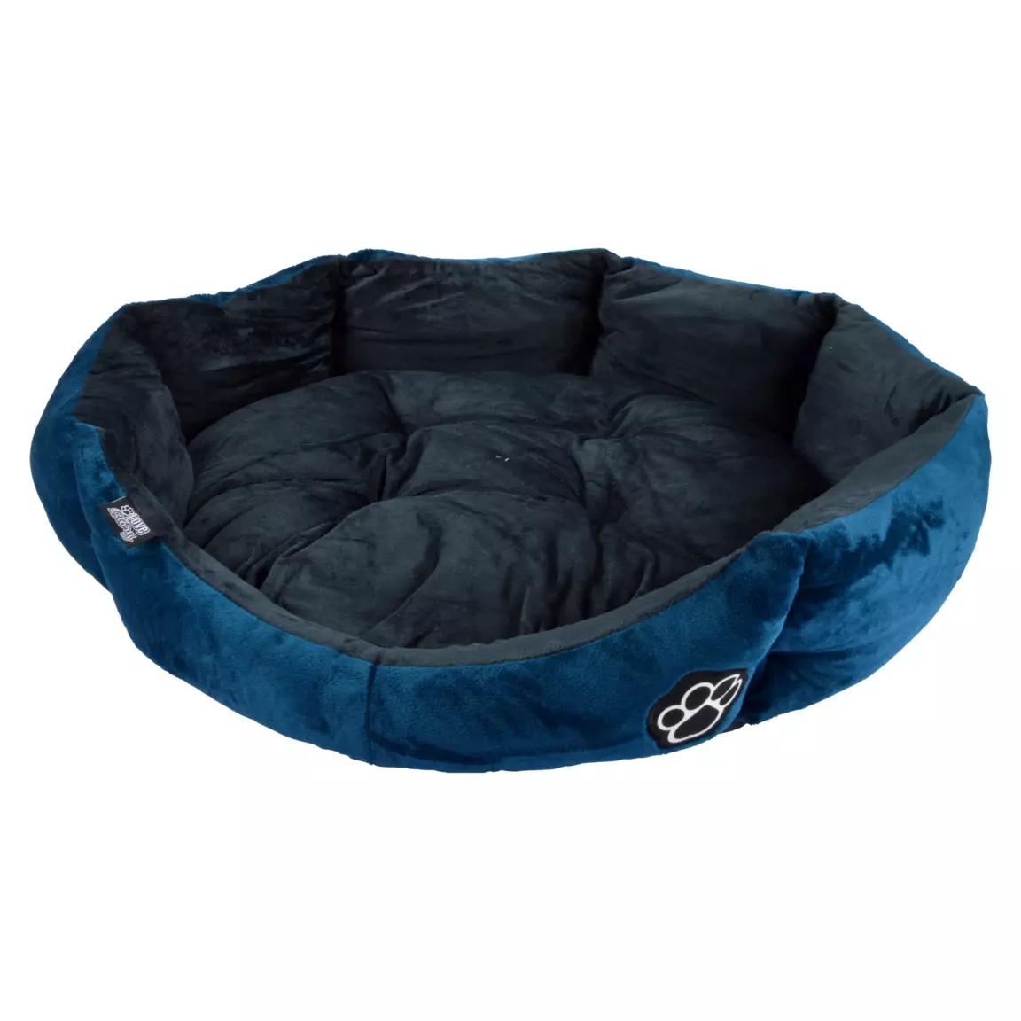 Panier rond pour chat et chien Patchy D60 cm Bleu/Charbon