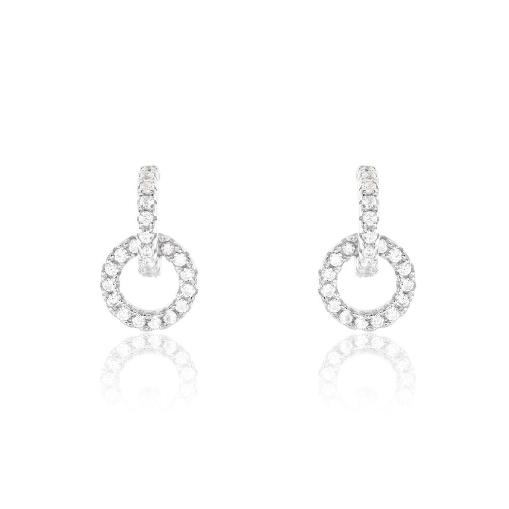 Boucles D'oreilles Pendantes Cajetan Argent Oxyde De Zirconium