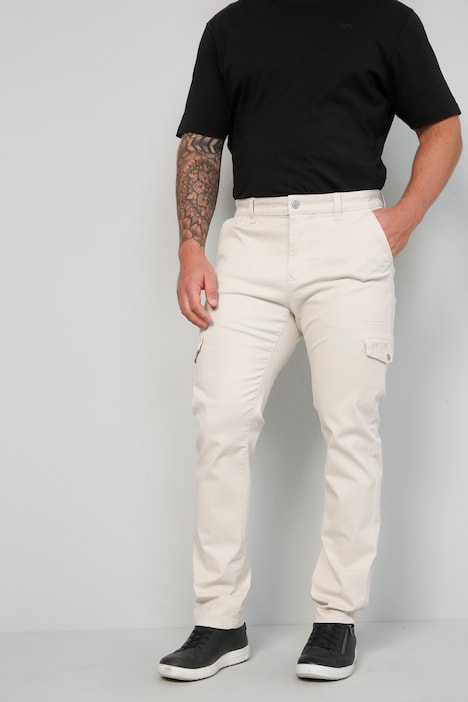 John F. Gee Cargohose, Slim Fit, Cargotaschen, Elastikbund, bis 35