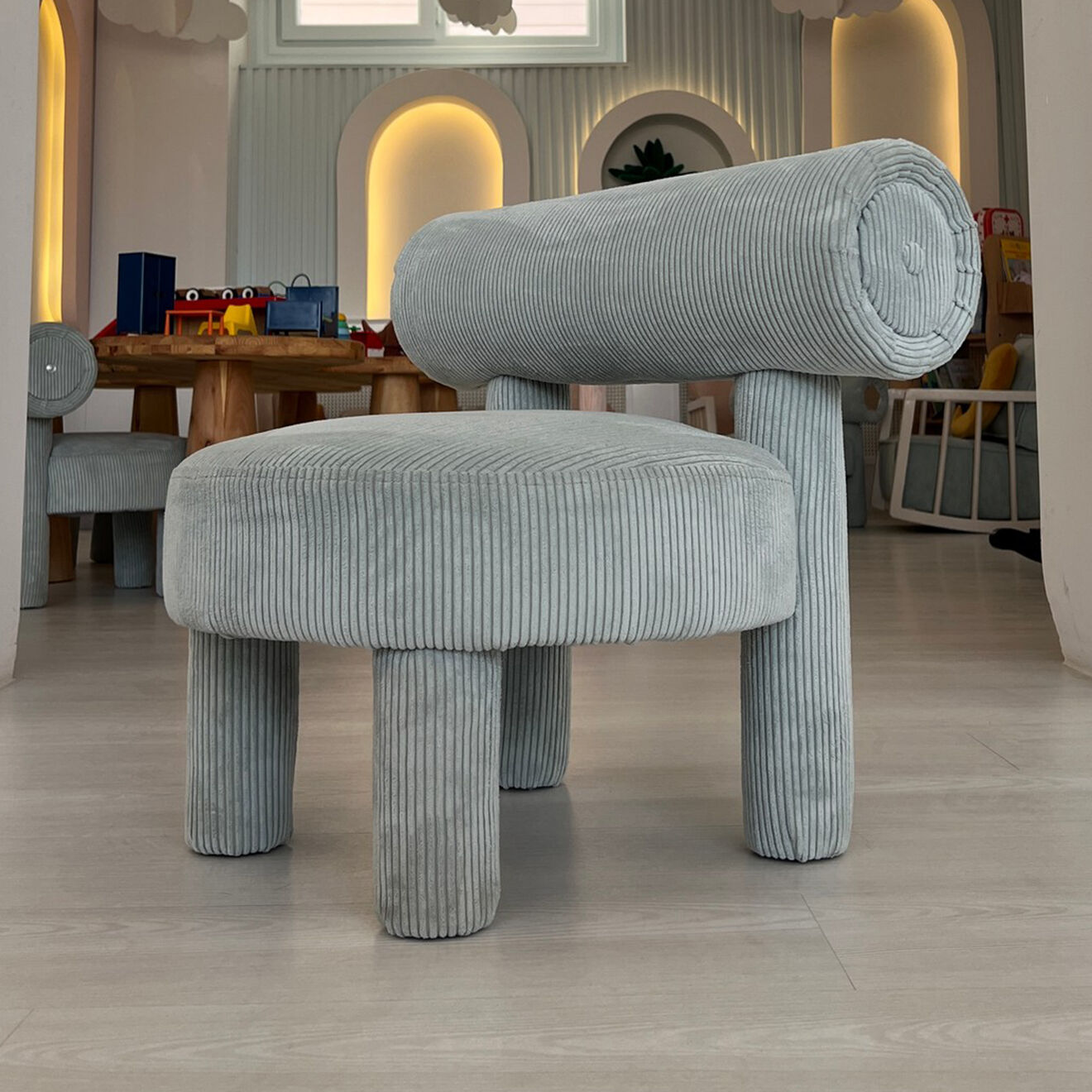 Homitis Fauteuil Enfant Dino bleu - 39x58x39 cm