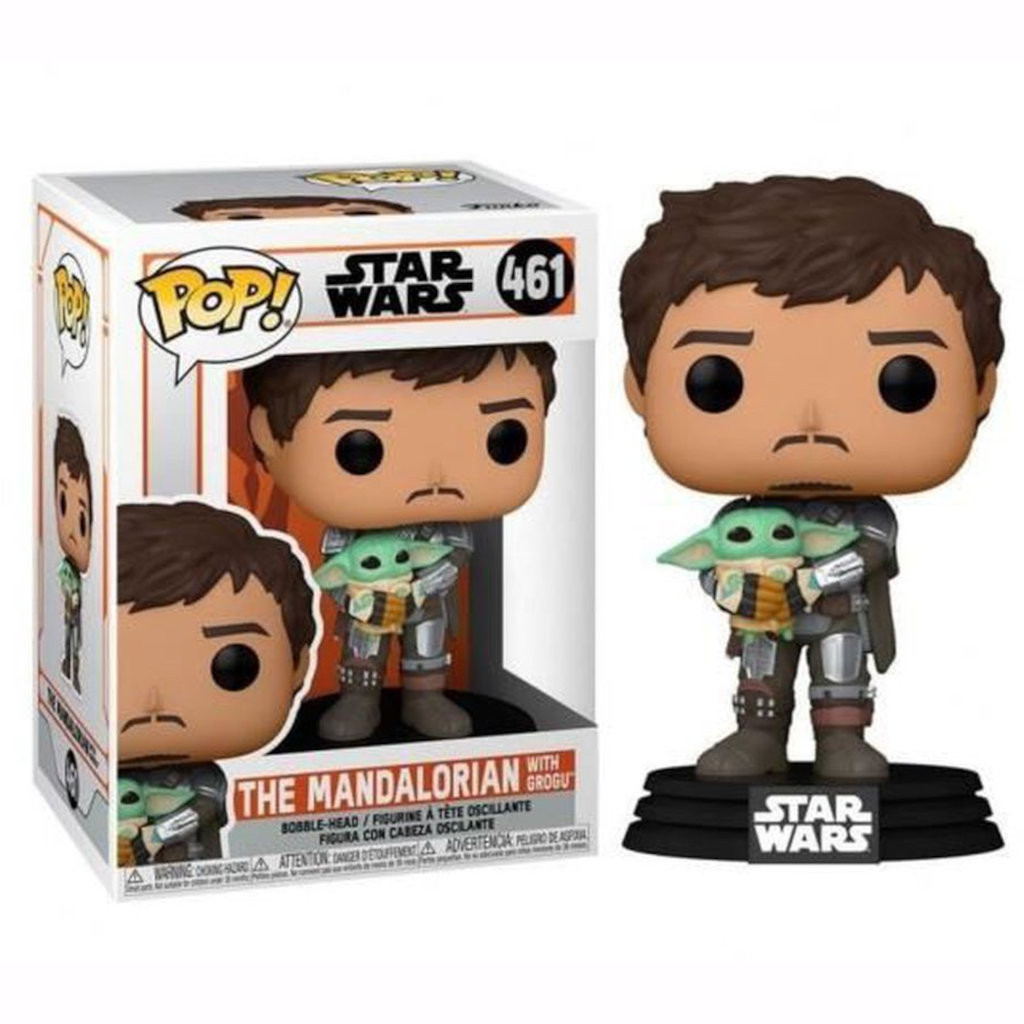 Figurine Pop! - The Mandalorian With Grogu n°461