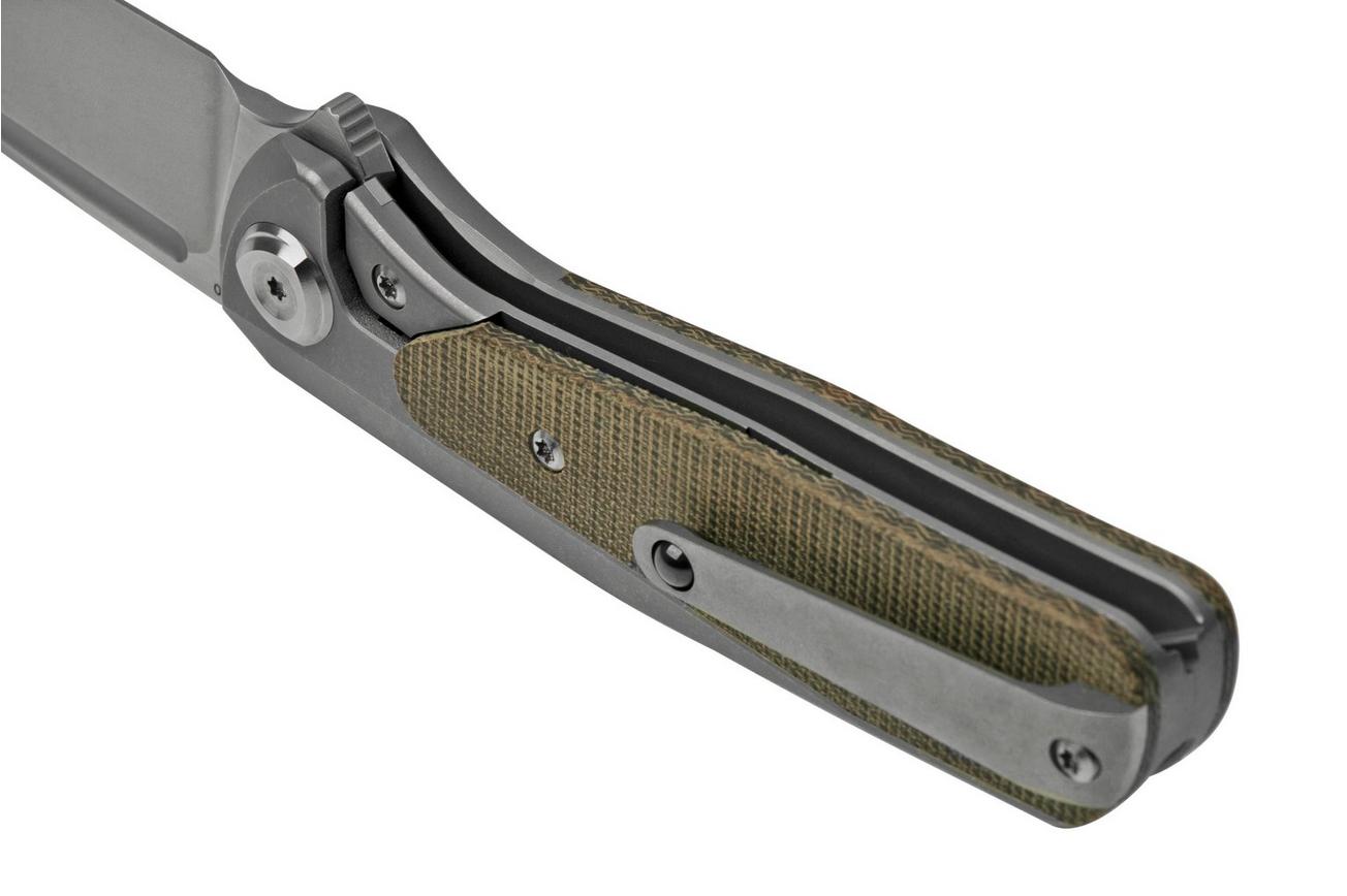 Liong Mah GSD v2 GSD2-GM Green Micarta Inlay zakmes
