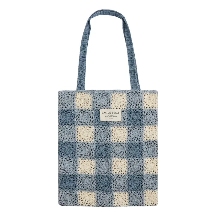 Emile et Ida Sac Crochet Vichy - Collection Femme | Bleu