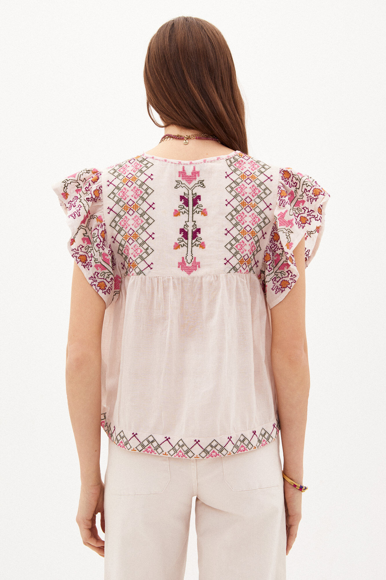 Blusa Amelie de algodão bordado - Várias opções