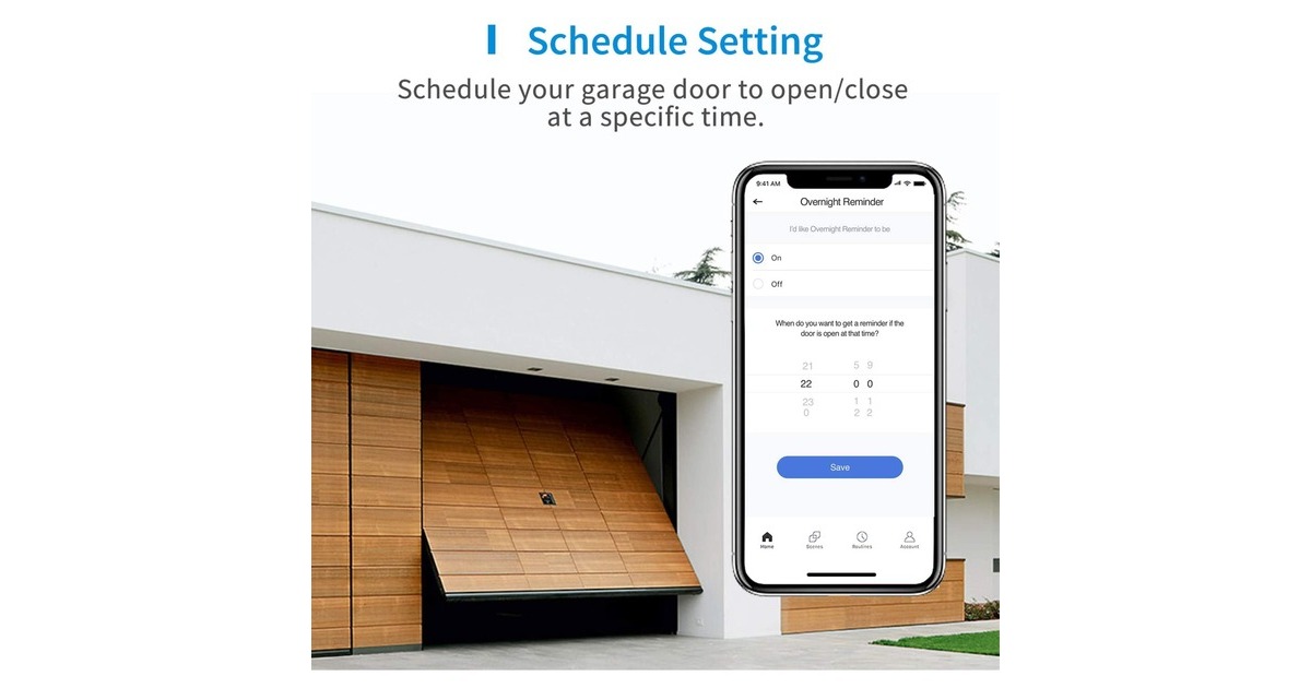 MEROSSMSG100 Smart Wi-Fi Garage Door Opener relais